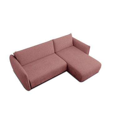 TAUER Ecksofa 3-Sitzer links, altrosa
