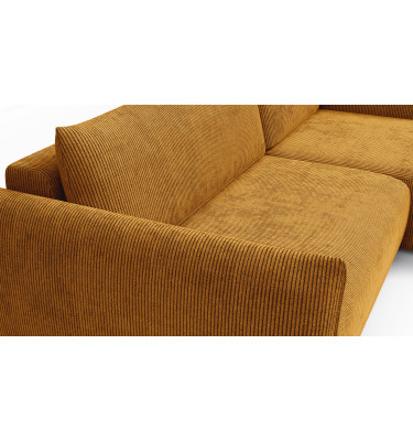 TAUER Ecksofa 3-Sitzer links, safran