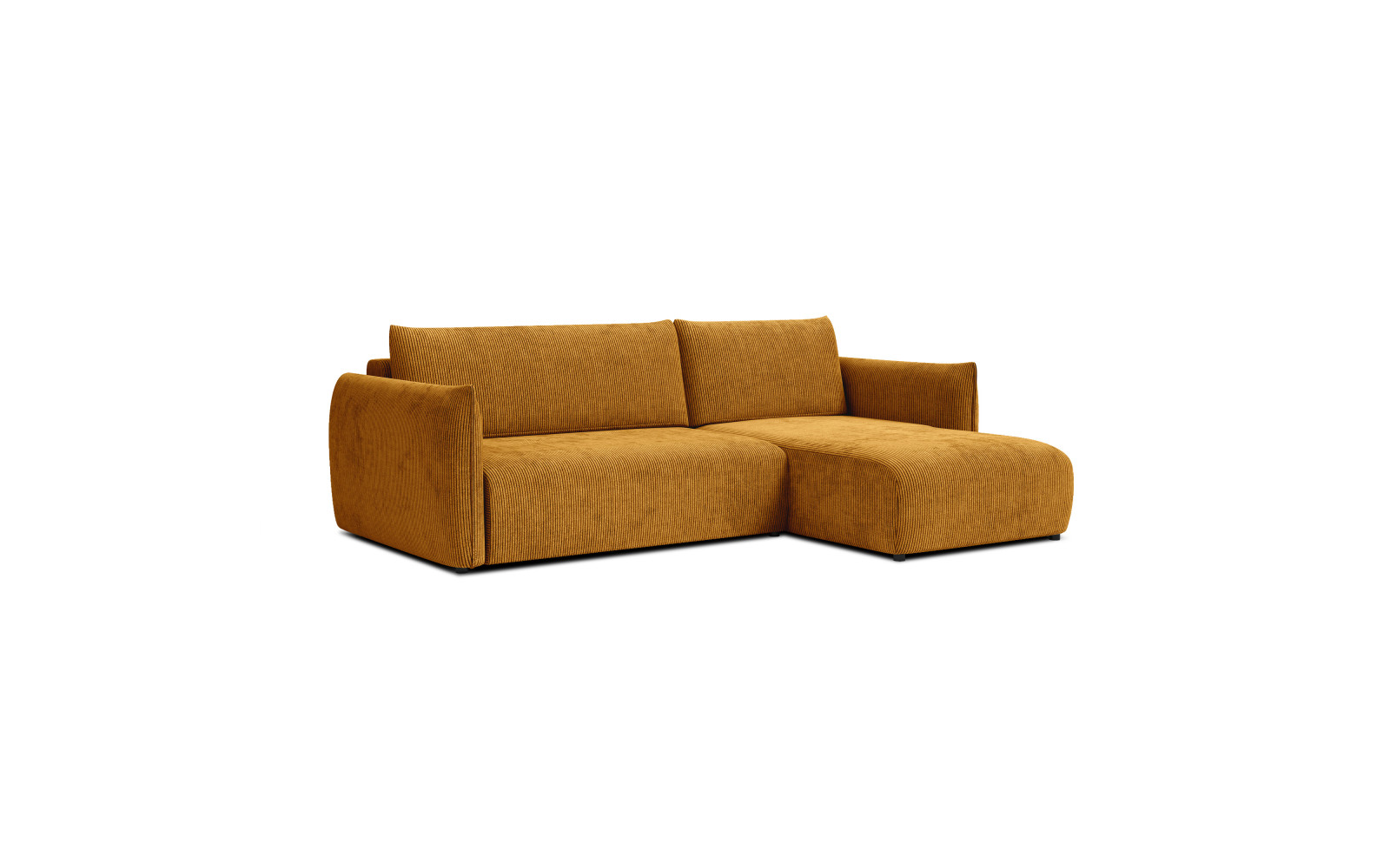 TAUER Ecksofa 3-Sitzer links, safran