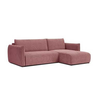 TAUER Ecksofa 3-Sitzer links, altrosa