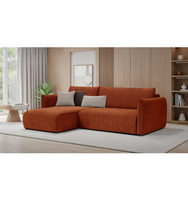 TAUER Ecksofa 3-Sitzer rechts, orange
