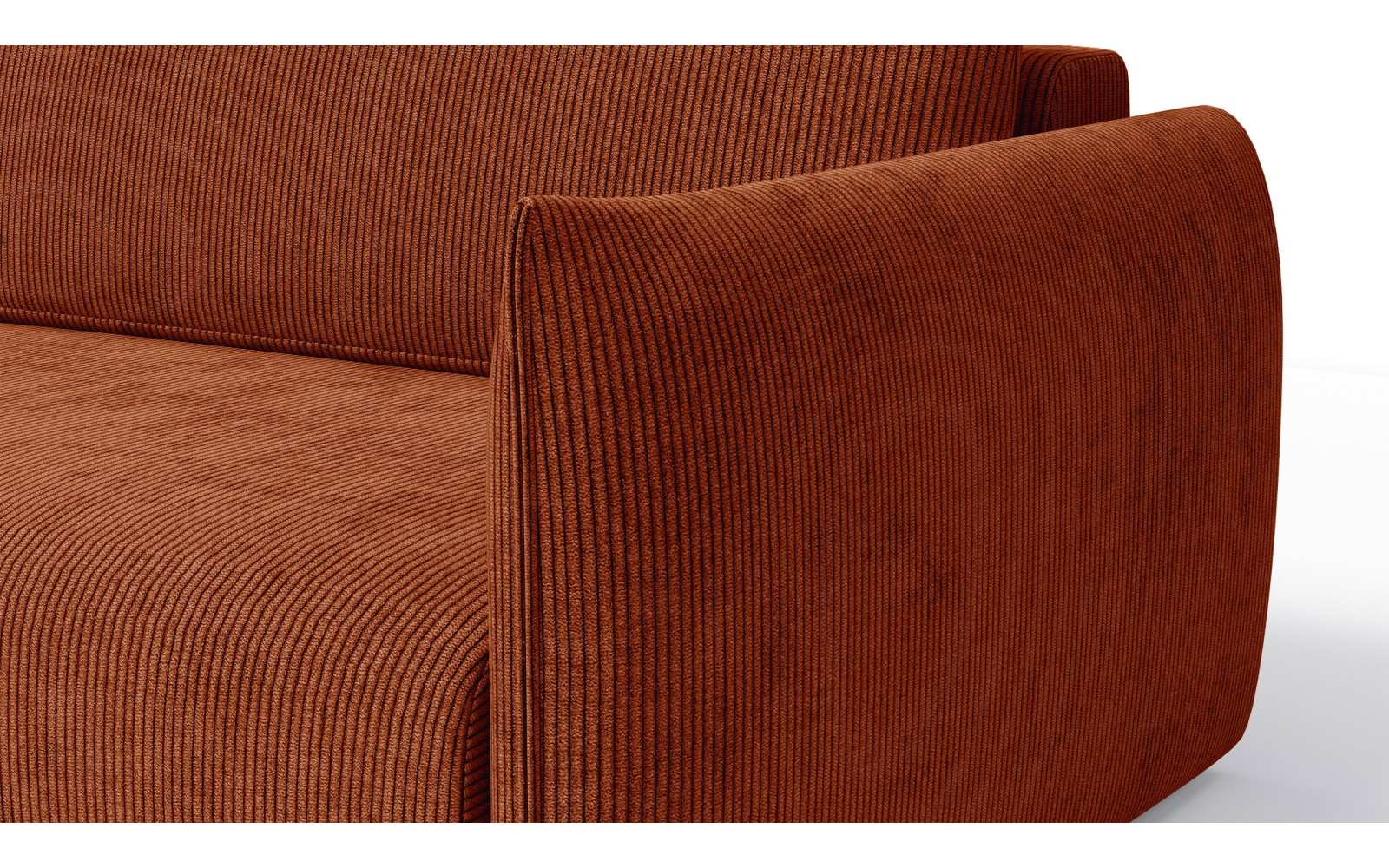 TAUER Ecksofa 3-Sitzer rechts, orange