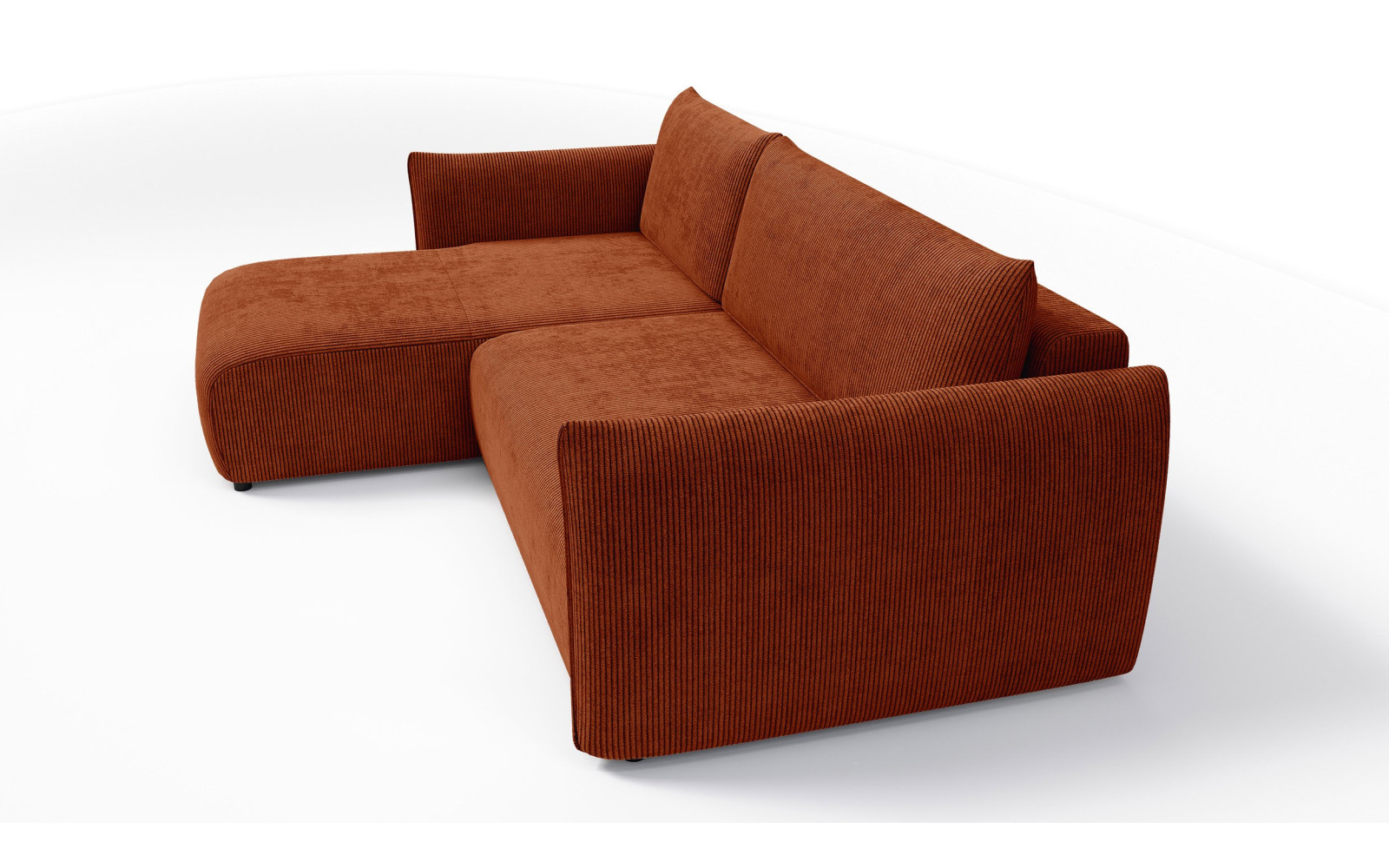 TAUER Ecksofa 3-Sitzer rechts, orange
