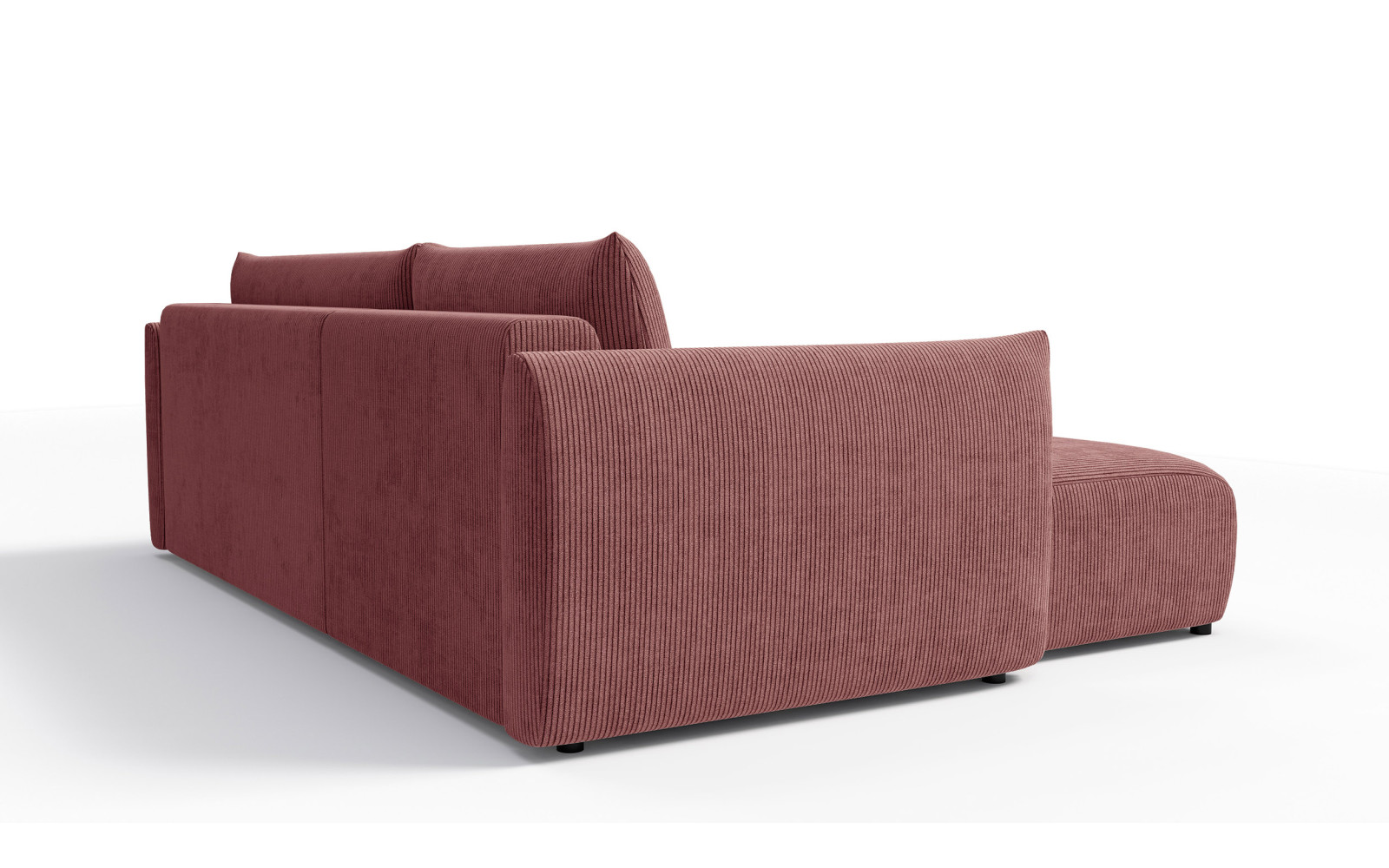 TAUER Ecksofa 3-Sitzer rechts, altrosa