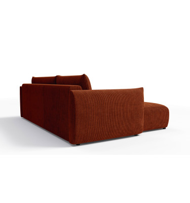 TAUER Ecksofa 3-Sitzer rechts, orange