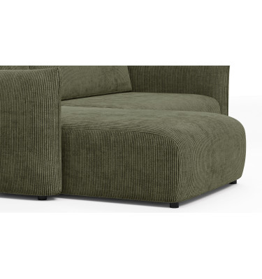TAUER Ecksofa 3-Sitzer rechts, olive