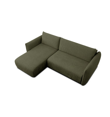 TAUER Ecksofa 3-Sitzer rechts, olive