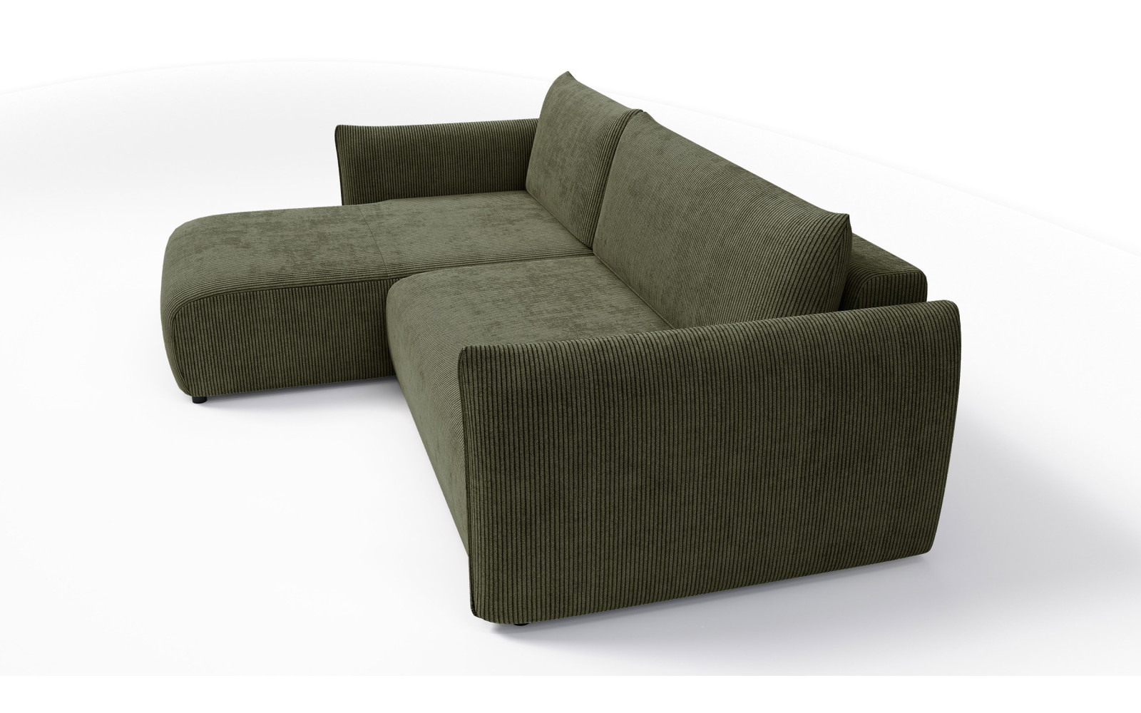 TAUER Ecksofa 3-Sitzer rechts, olive