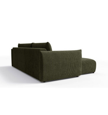 TAUER Ecksofa 3-Sitzer rechts, olive