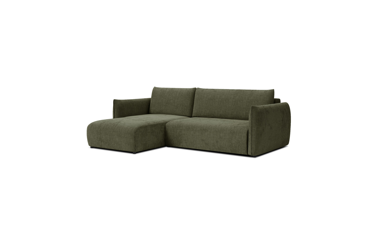 TAUER Ecksofa 3-Sitzer rechts, olive