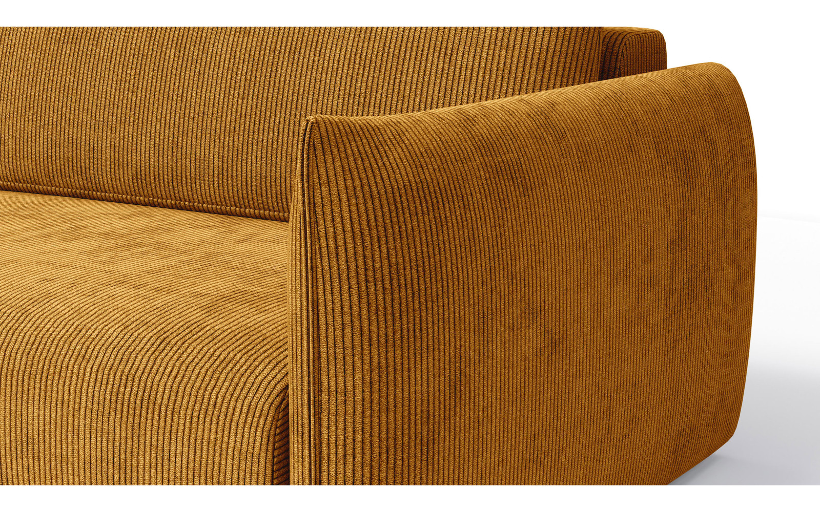 TAUER Ecksofa 3-Sitzer rechts, safran