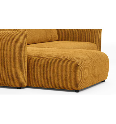 TAUER Ecksofa 3-Sitzer rechts, safran