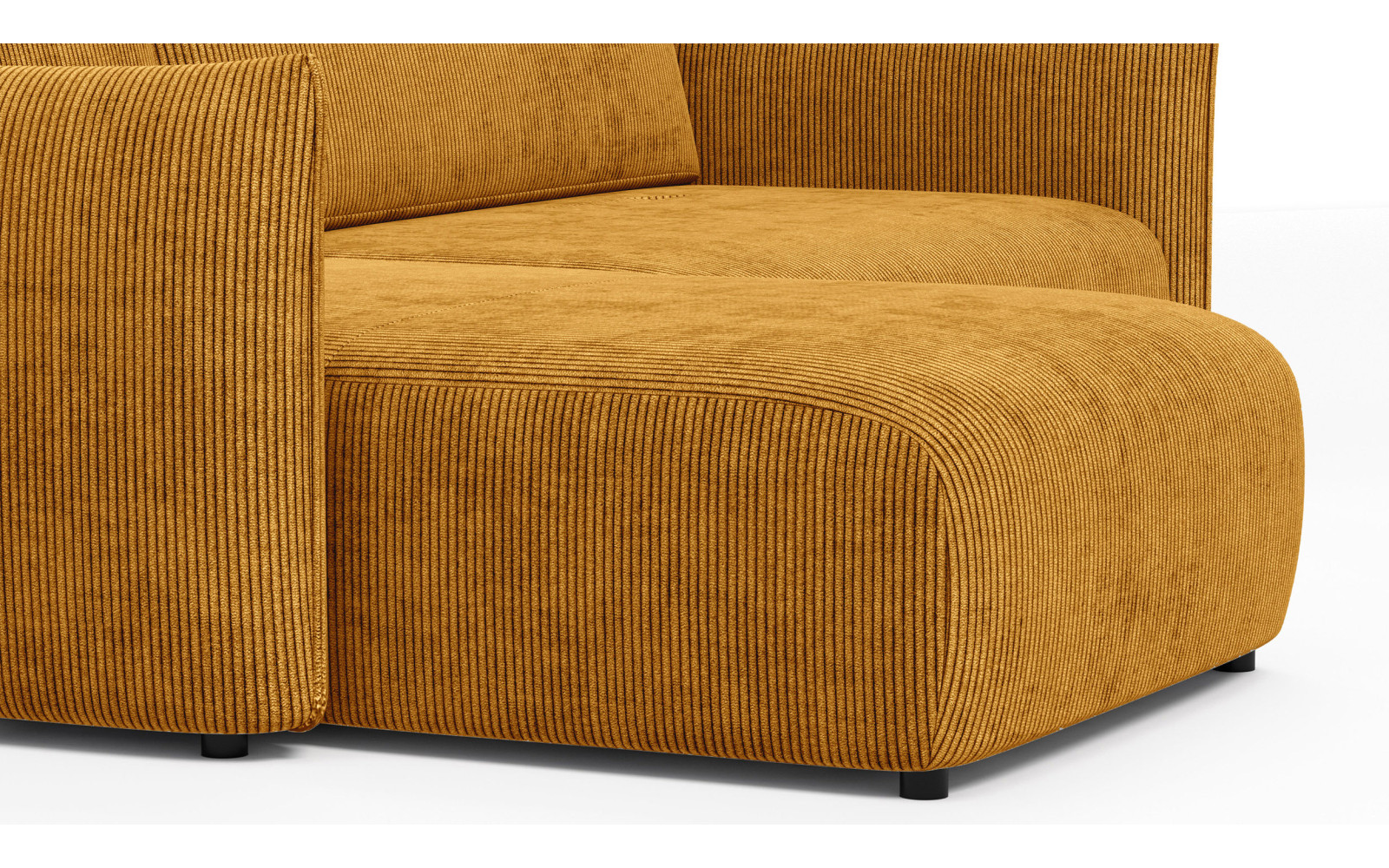TAUER Ecksofa 3-Sitzer rechts, safran