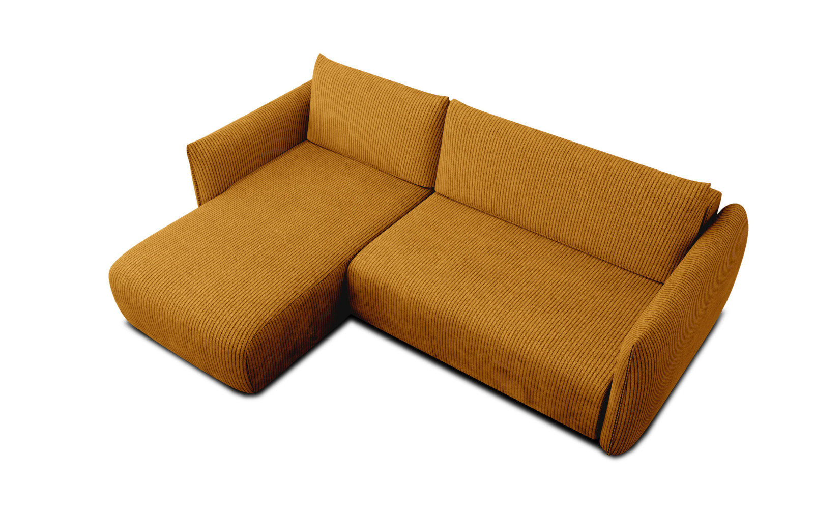 TAUER Ecksofa 3-Sitzer rechts, safran