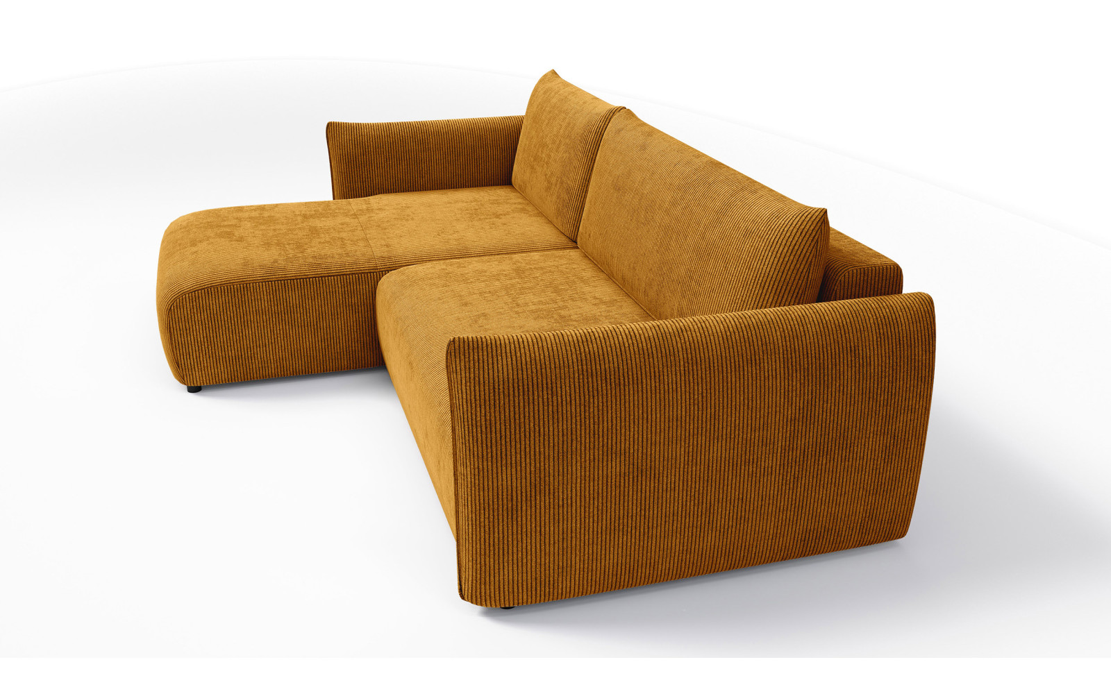 TAUER Ecksofa 3-Sitzer rechts, safran