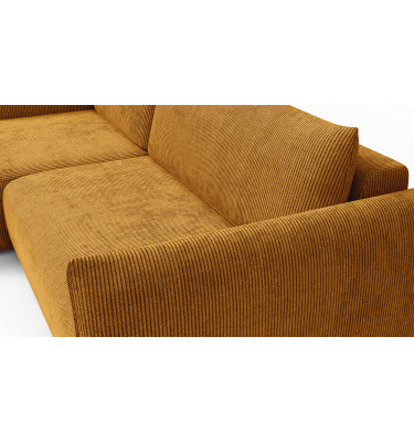 TAUER Ecksofa 3-Sitzer rechts, safran