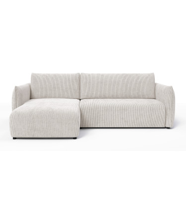 TAUER Ecksofa 3-Sitzer rechts, perlweiß