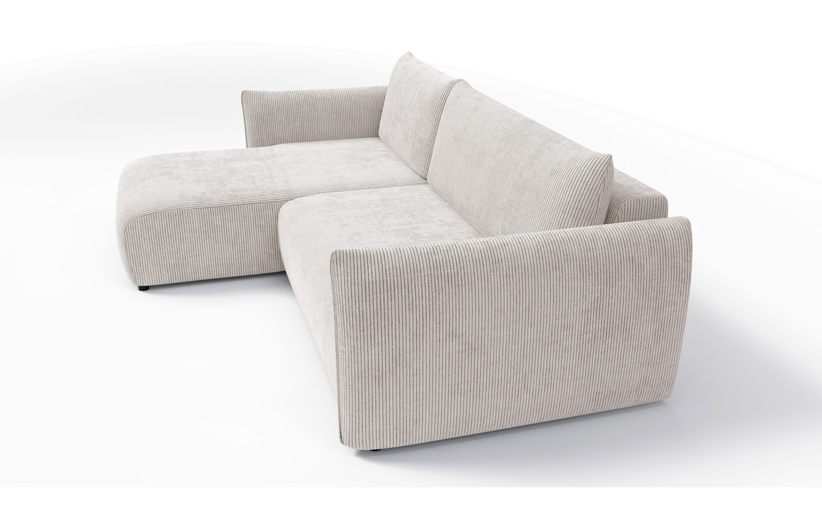 TAUER Ecksofa 3-Sitzer rechts, perlweiß