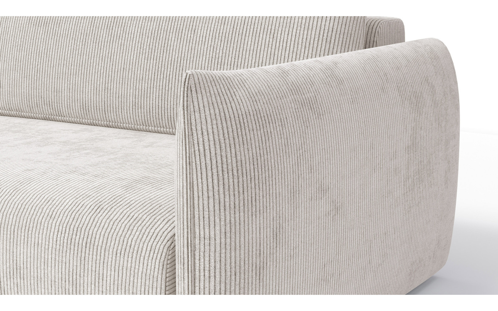 TAUER Ecksofa 3-Sitzer rechts, perlweiß