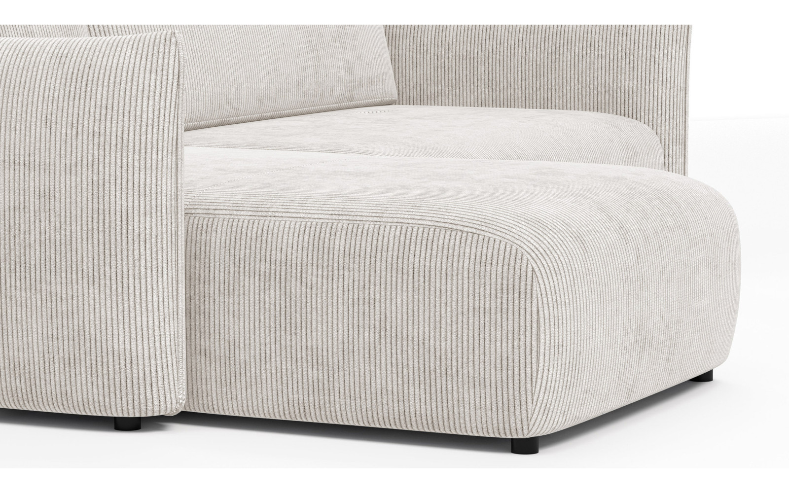 TAUER Ecksofa 3-Sitzer rechts, perlweiß