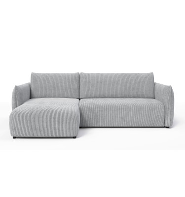 TAUER Ecksofa 3-Sitzer rechts, hellgrau