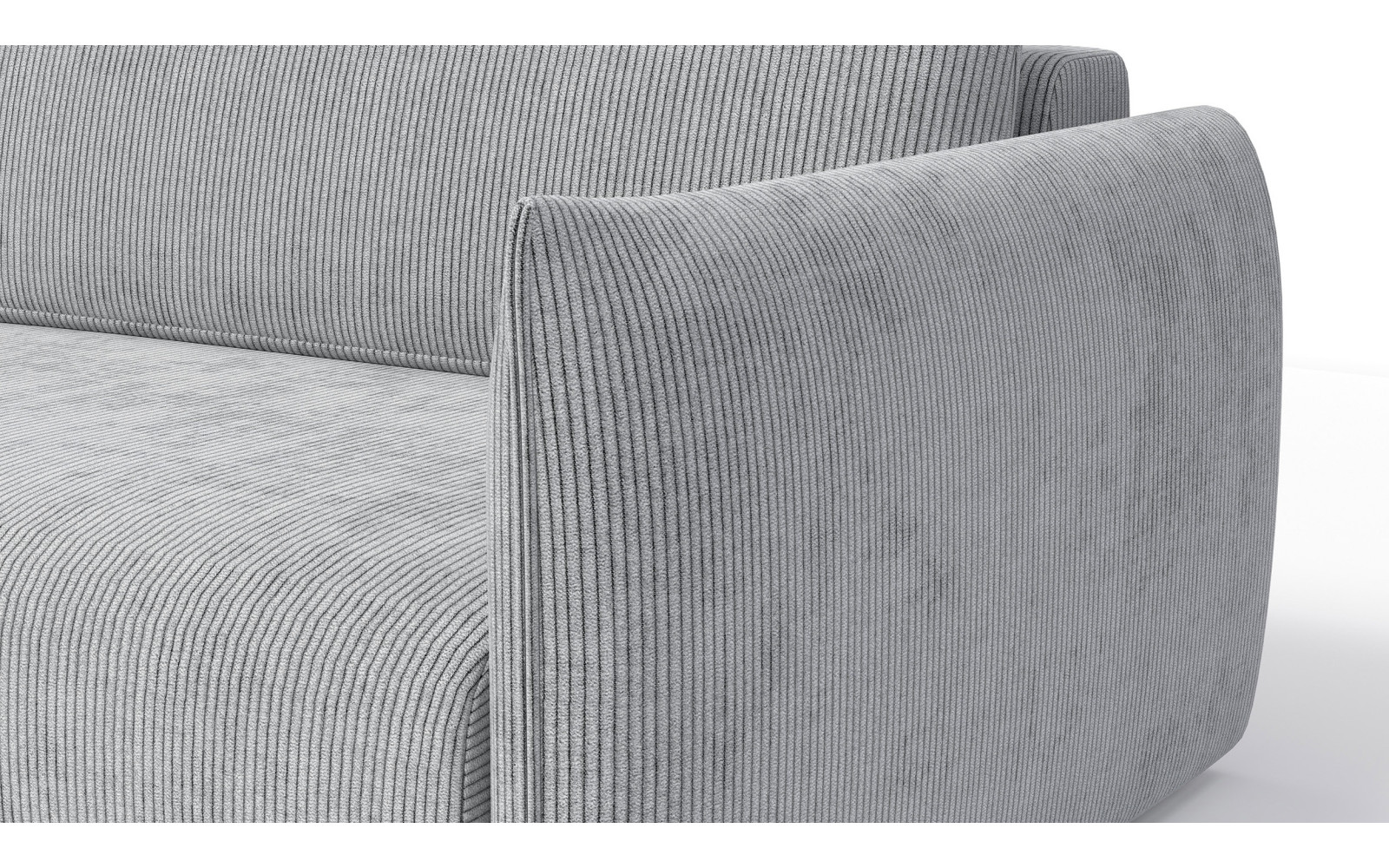 TAUER Ecksofa 3-Sitzer rechts, hellgrau