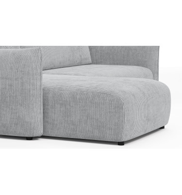 TAUER Ecksofa 3-Sitzer rechts, hellgrau