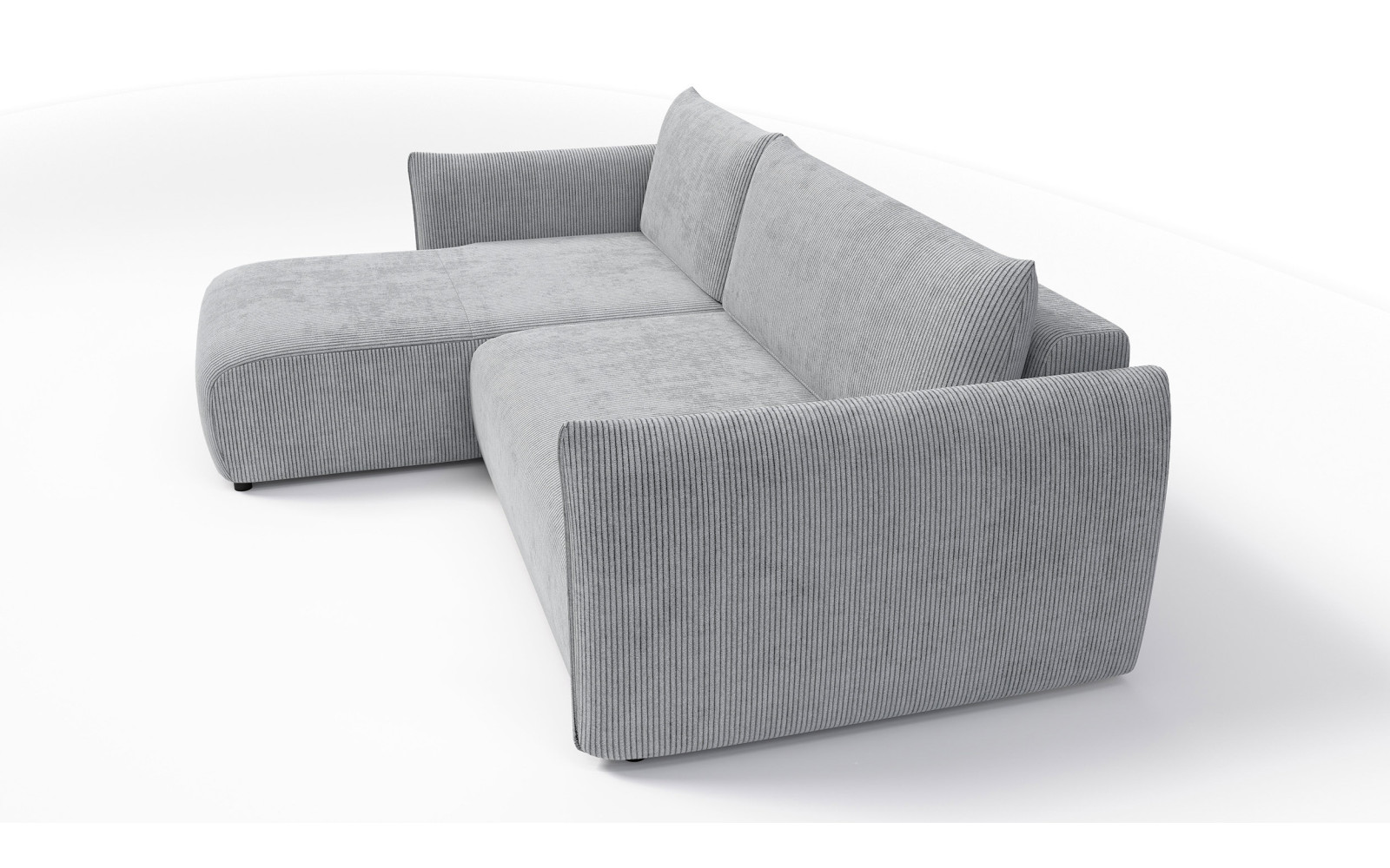 TAUER Ecksofa 3-Sitzer rechts, hellgrau