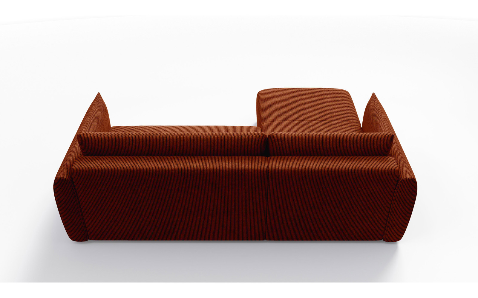 TAUER Ecksofa 3-Sitzer rechts, orange