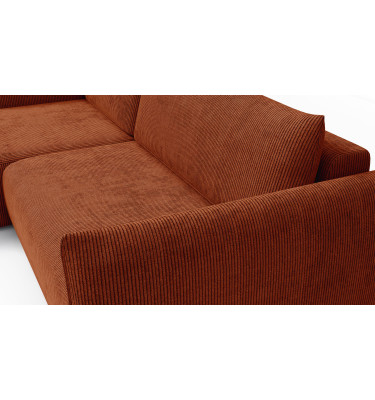 TAUER Ecksofa 3-Sitzer rechts, orange