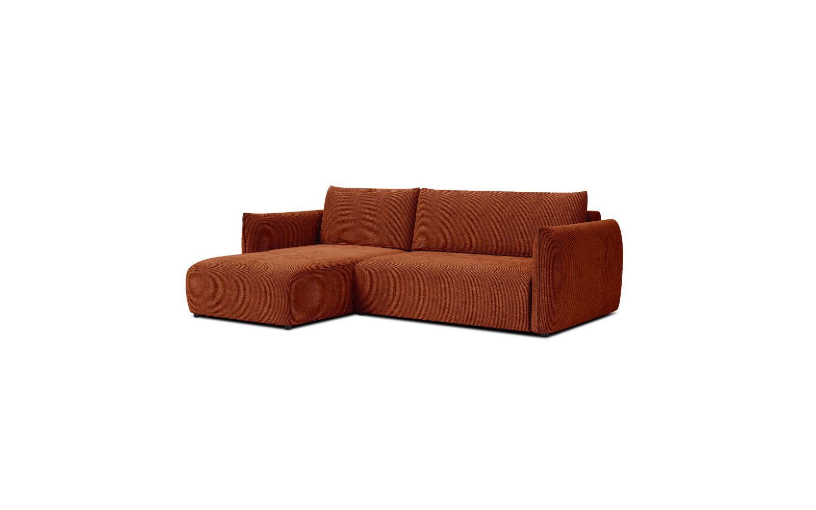 TAUER Ecksofa 3-Sitzer rechts, orange