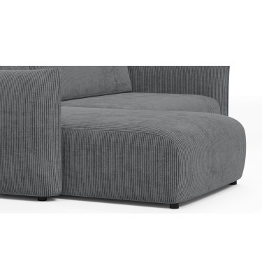 TAUER Ecksofa 3-Sitzer rechts, dunkelgrau