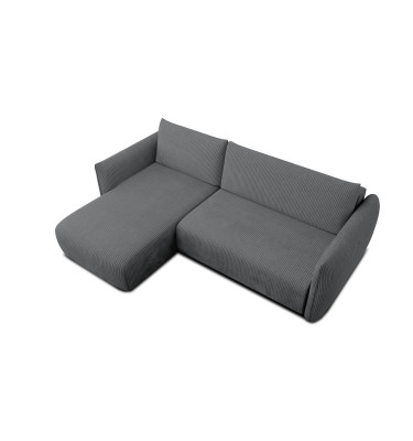 TAUER Ecksofa 3-Sitzer rechts, dunkelgrau