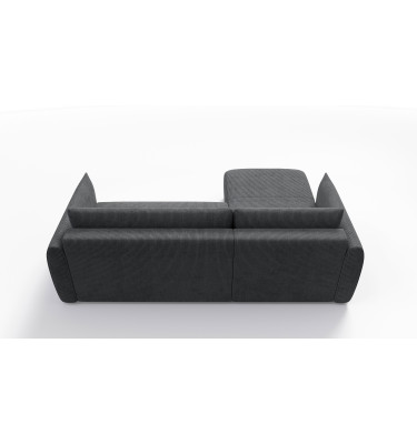 TAUER Ecksofa 3-Sitzer rechts, dunkelgrau