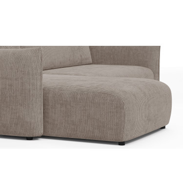 TAUER Ecksofa 3-Sitzer rechts, taupe
