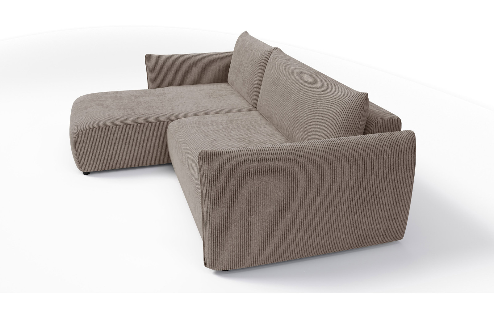 TAUER Ecksofa 3-Sitzer rechts, taupe