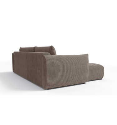 TAUER Ecksofa 3-Sitzer rechts, taupe