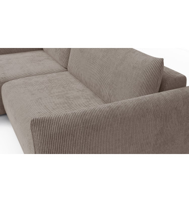 TAUER Ecksofa 3-Sitzer rechts, taupe