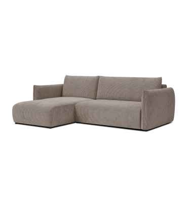 TAUER Ecksofa 3-Sitzer rechts, taupe