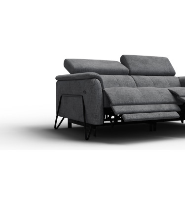 Relaxsofa 3-Sitzer RODEN, dunkelgrau