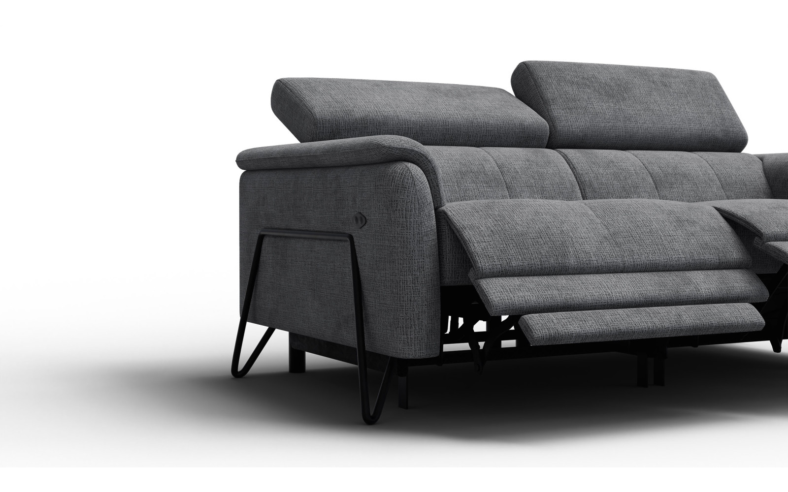 Relaxsofa 3-Sitzer RODEN, dunkelgrau