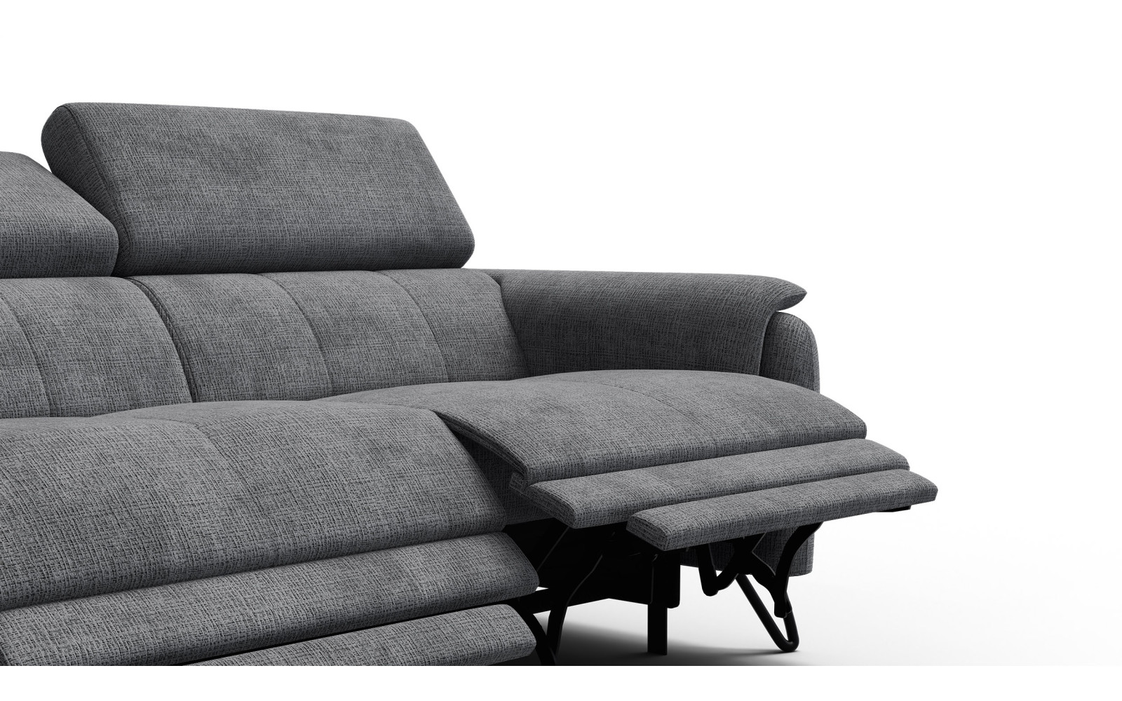 Relaxsofa 3-Sitzer RODEN, dunkelgrau