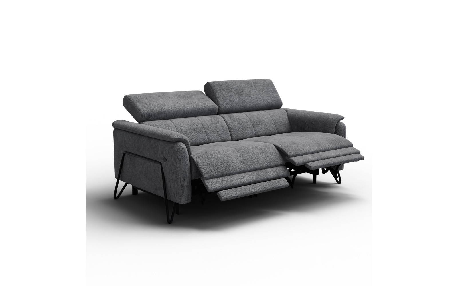Relaxsofa 3-Sitzer RODEN, dunkelgrau