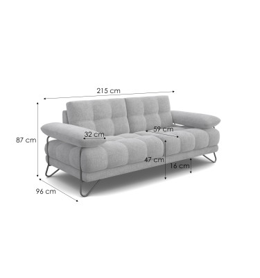 BUBBARA 2,5-Sitzer-Sofa, rostrot