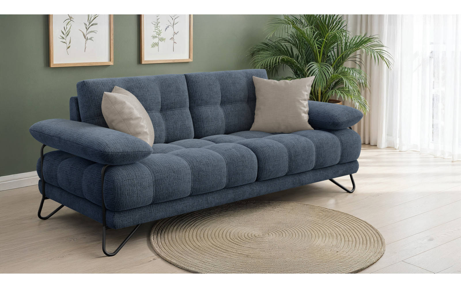 BUBBARA 2,5-Sitzer-Sofa, marineblau