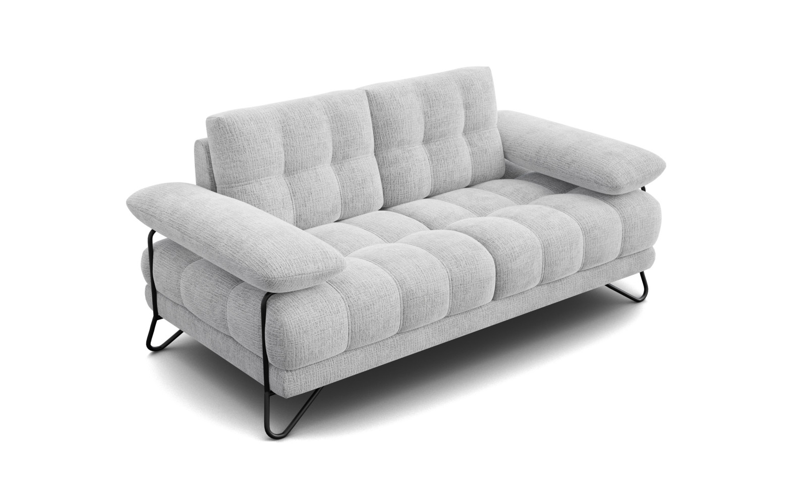 BUBBARA 2-Sitze-Sofa, hellgrau