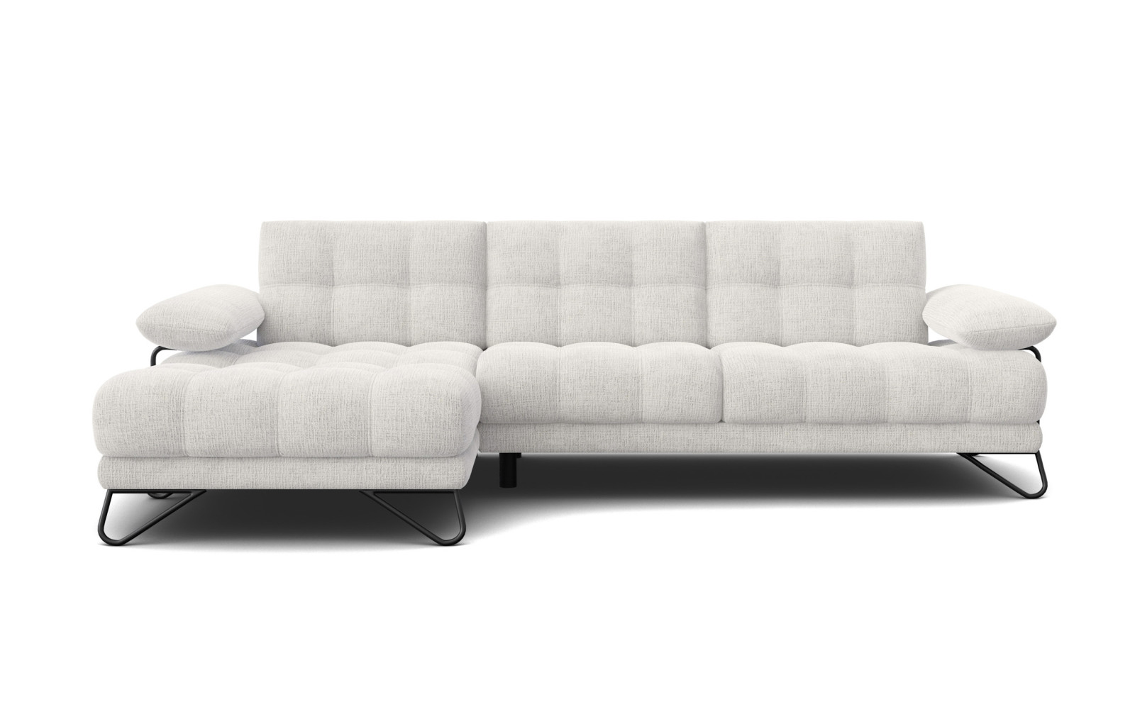 BUBBARA Ecksofa 4-Sitzer links, creme
