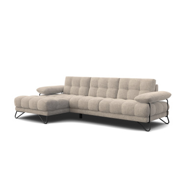 BUBBARA Ecksofa 4-Sitzer links, beige