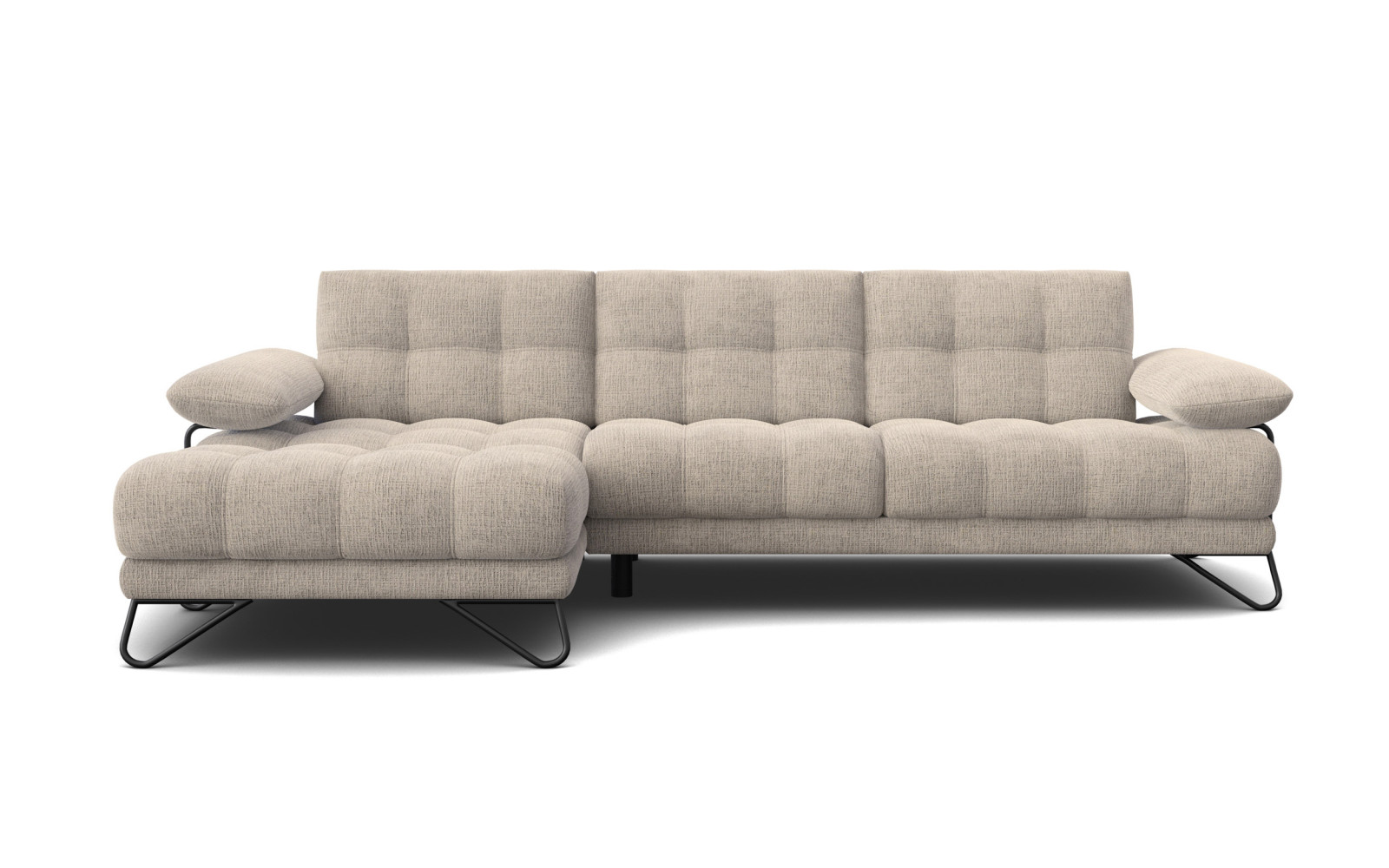 BUBBARA Ecksofa 4-Sitzer links, beige