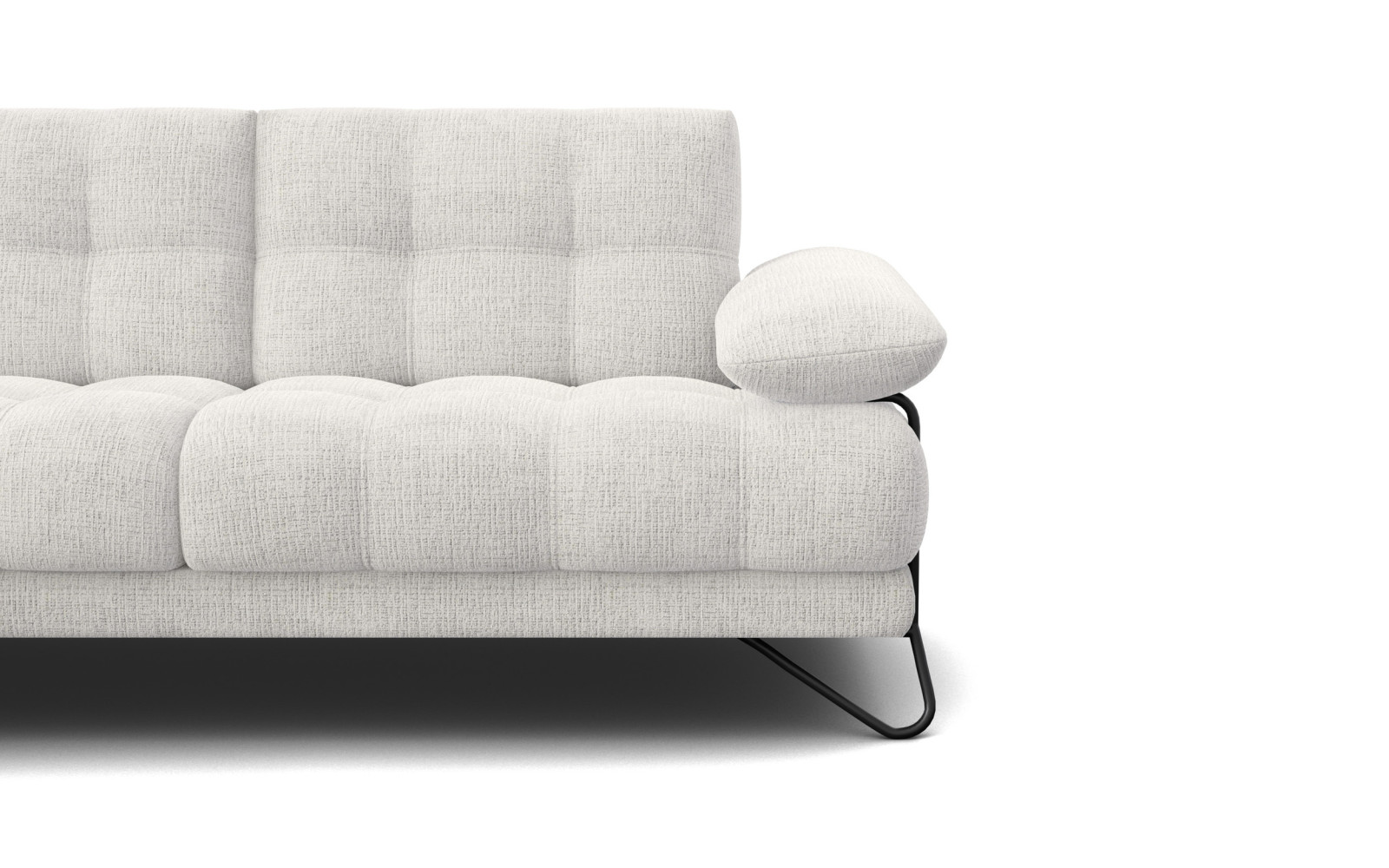 BUBBARA Ecksofa 4-Sitzer links, creme
